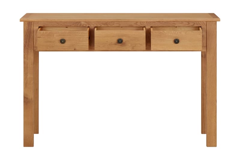 Sminkbord 110x40x75 cm massiv ek - Brun - Sminkbord & toalettbord