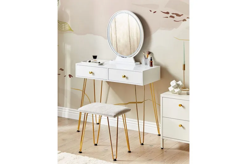 Sminkbord Caen - Möbler - Bord & matgrupper - Sminkbord & toalettbord - Sminkbord med spegel