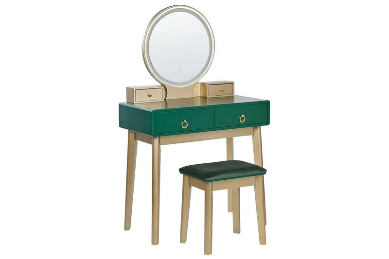 Sminkbord Fedry Grön, guld, Grön, guld