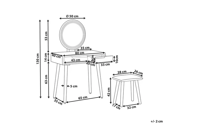 Sminkbord Josselin - Möbler - Bord & matgrupper - Sminkbord & toalettbord