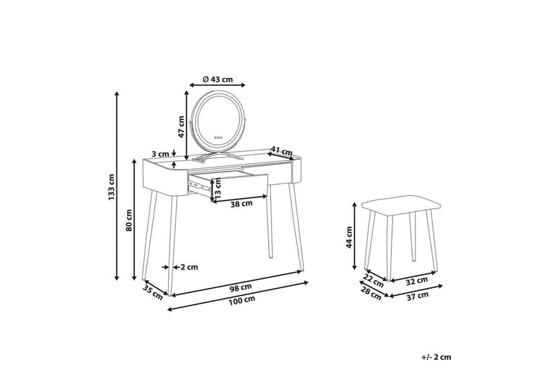 Sminkbord Surin - Möbler - Bord & matgrupper - Sminkbord & toalettbord