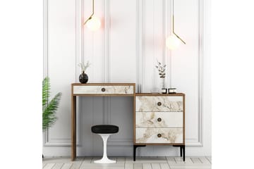 Ameias Sminkbord 124x84,7 cm Brun/Vit - Hanah Home - Möbler - Bord & matgrupper - Sminkbord & toalettbord