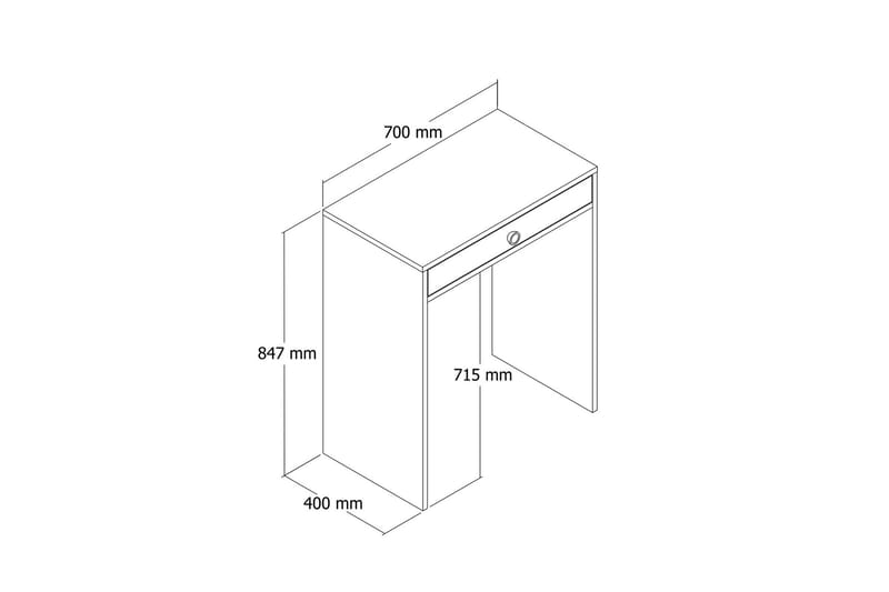 Ameias Sminkbord 70 cm - Marmor - Sminkbord & toalettbord