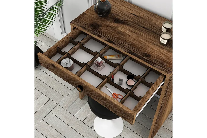 Ameias Sminkbord 70 cm - Valnöt - Möbler - Bord & matgrupper - Sminkbord & toalettbord