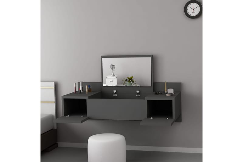 Andifli Sminkbord 100 cm - Antracit - Sminkbord med spegel - Sminkbord & toalettbord