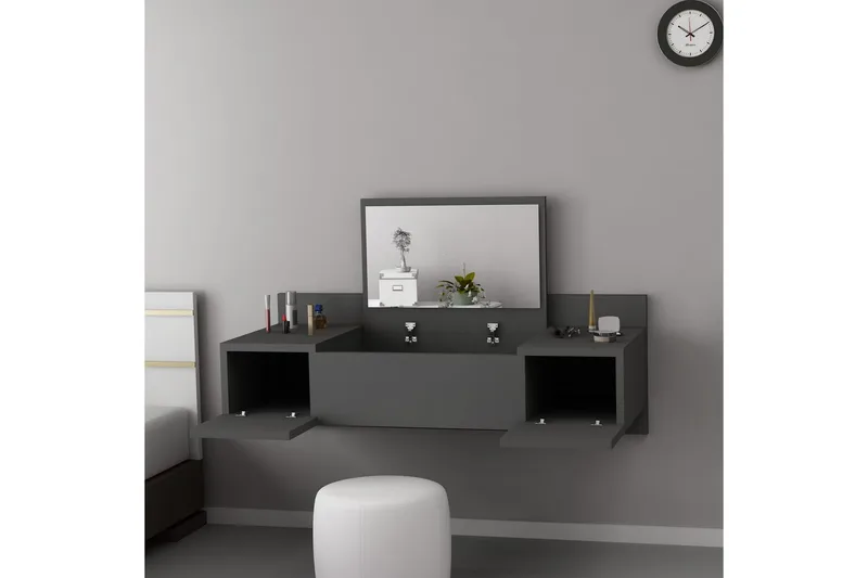 Andifli Sminkbord 100 cm - Antracit - Möbler - Bord & matgrupper - Sminkbord & toalettbord - Sminkbord med spegel
