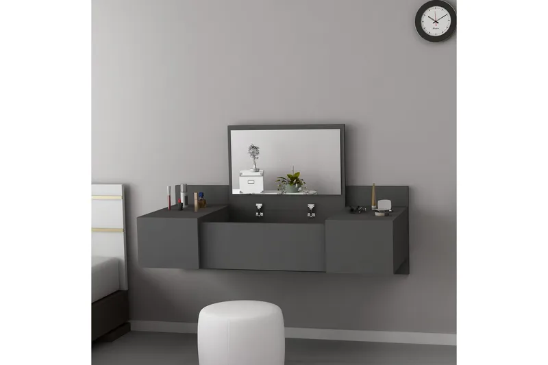 Andifli Sminkbord 100 cm - Antracit - Möbler - Bord & matgrupper - Sminkbord & toalettbord - Sminkbord med spegel