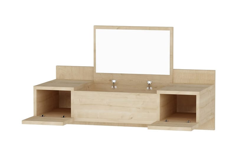 Andifli Sminkbord 100 cm - Blå/Natur - Sminkbord med spegel - Sminkbord & toalettbord