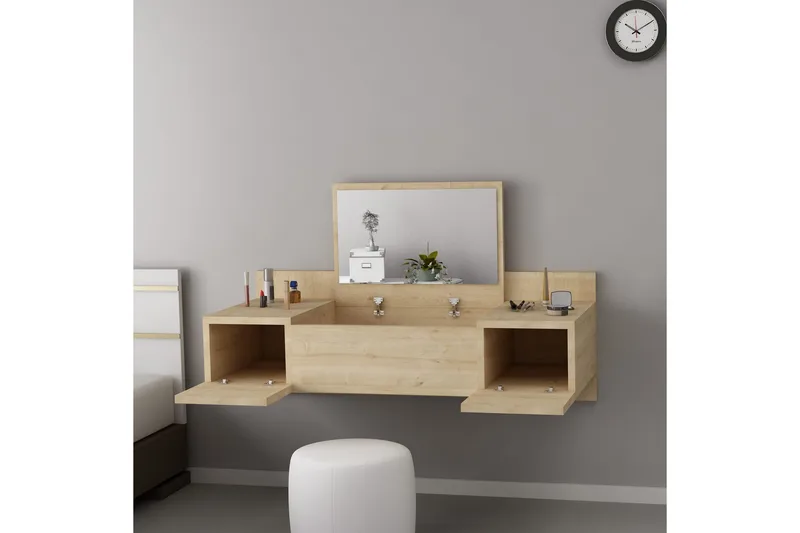 Andifli Sminkbord 100 cm - Blå/Natur - Möbler - Bord & matgrupper - Sminkbord & toalettbord - Sminkbord med spegel