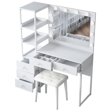 Bralen Sminkbord 120x79,8x44,5 cm - Vit - Möbler - Bord & matgrupper - Sminkbord & toalettbord