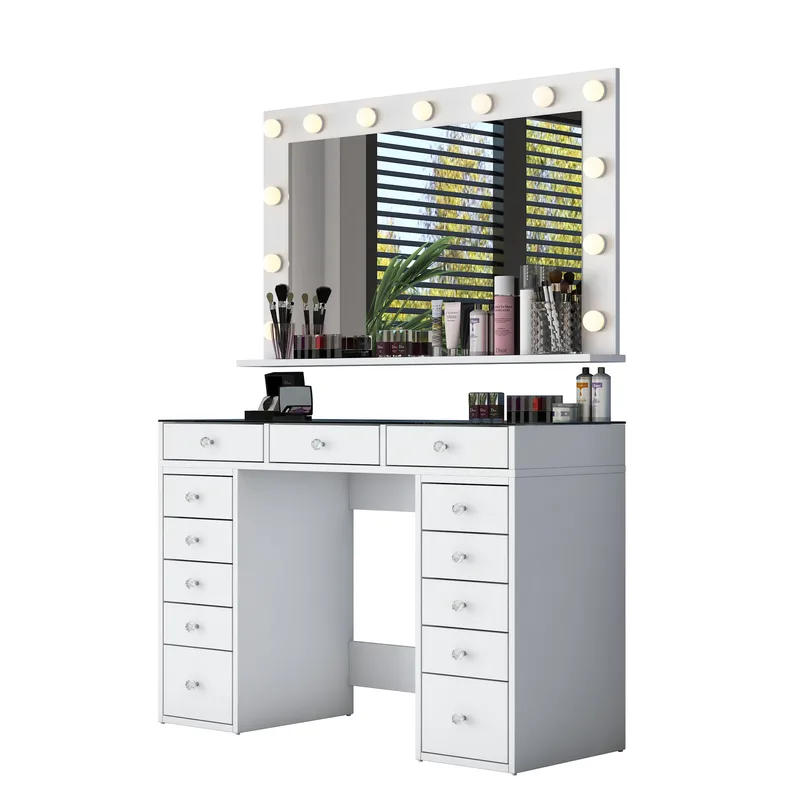Bralen Sminkbord 120x79,8x44,5 cm, Vit