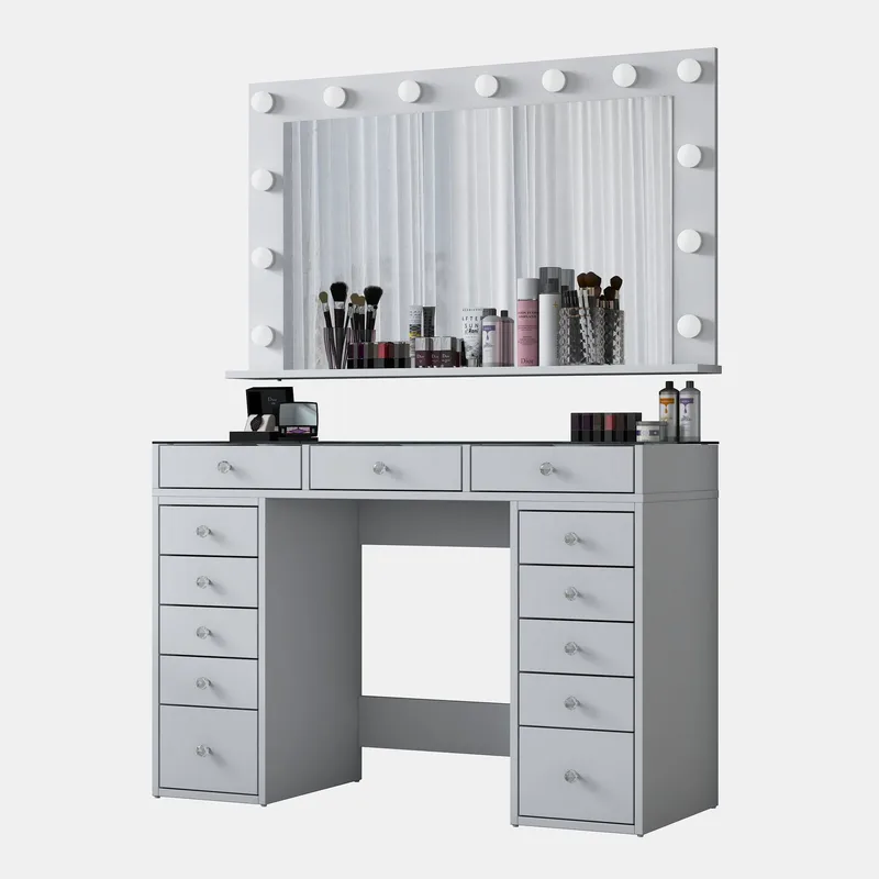 Bralen Sminkbord 120x79,8x44,5 cm - Vit - Möbler - Bord & matgrupper - Sminkbord & toalettbord