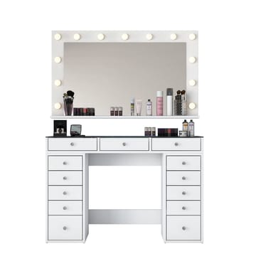 Bralen Sminkbord 120x79,8x44,5 cm - Vit - Möbler - Bord & matgrupper - Sminkbord & toalettbord