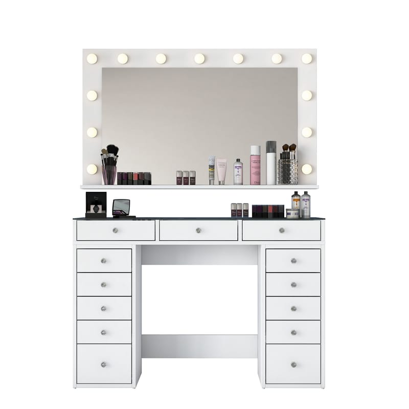 Bralen Sminkbord 120x79,8x44,5 cm - Vit - Möbler - Bord & matgrupper - Sminkbord & toalettbord