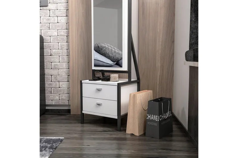 Challur Sminkbord 41 cm - Vit - Möbler - Bord & matgrupper - Sminkbord & toalettbord - Sminkbord med spegel