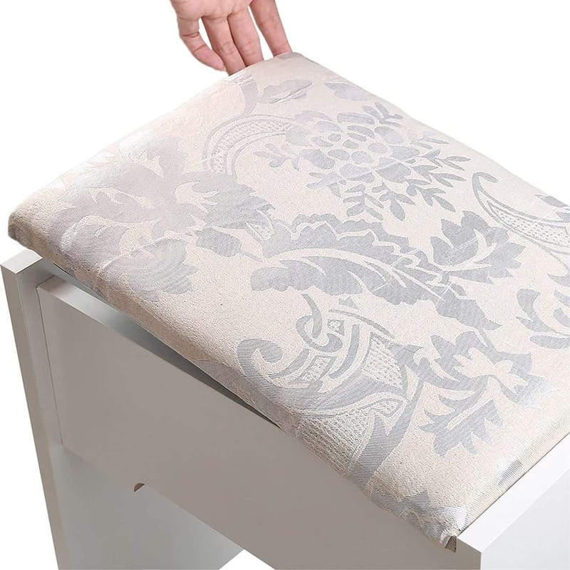 Cindy vitt sminkbord med stol - Vit - Möbler - Bord & matgrupper - Sminkbord & toalettbord - Sminkbord med spegel