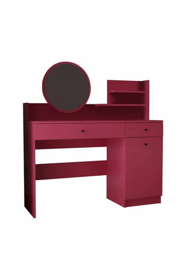 Fabrony Sminkbord med spegel 124 cm - Hallon - Möbler - Bord & matgrupper - Sminkbord & toalettbord