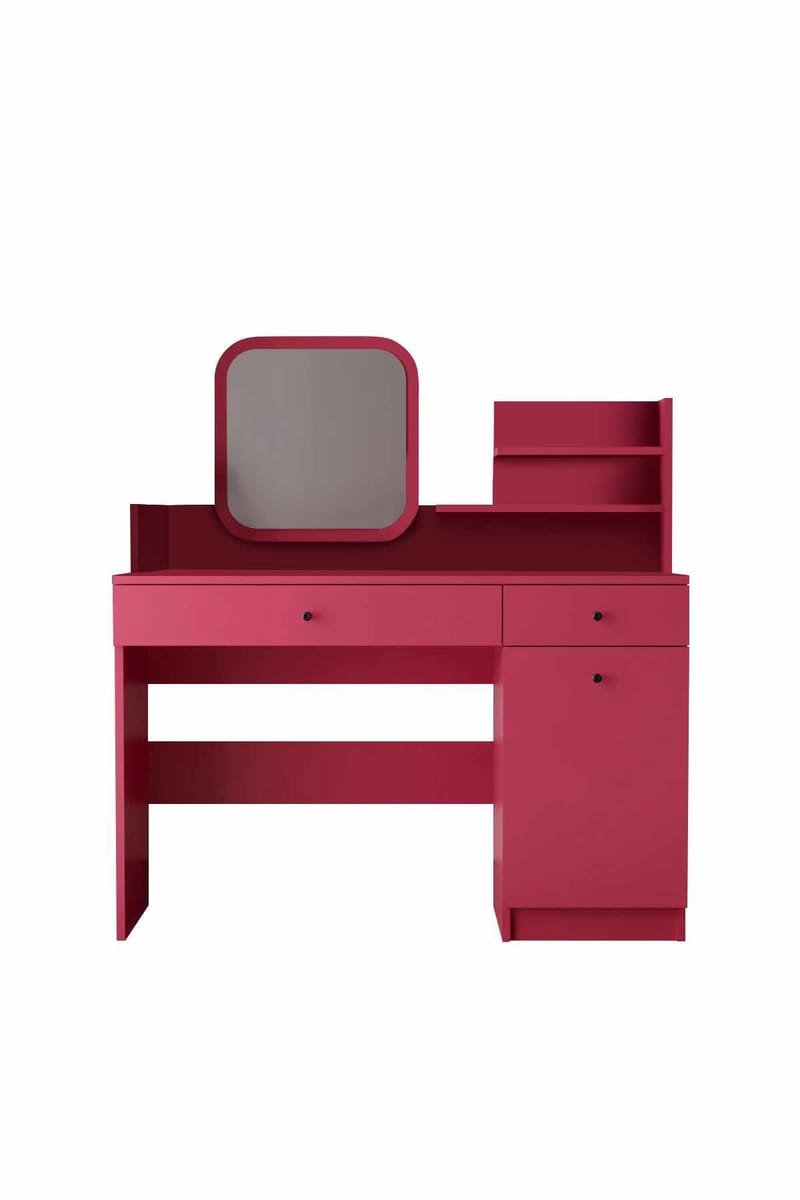 Fabrony Sminkbord med spegel 124 cm, Hallon