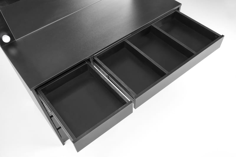 Facada svart sminkbord med spegel och LED-belysning - Svart - Möbler - Bord & matgrupper - Sminkbord & toalettbord - Sminkbord med spegel