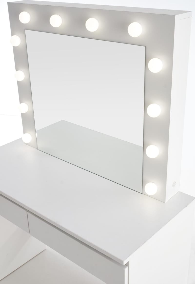 Facada vitt sminkbord med belysning 94 x 43 cm - Vit - Möbler - Bord & matgrupper - Sminkbord & toalettbord - Sminkbord med spegel