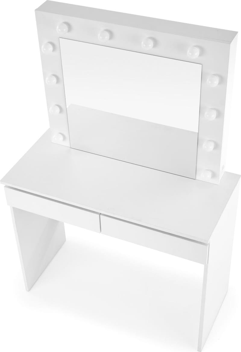 Facada vitt sminkbord med belysning 94 x 43 cm - Vit - Möbler - Bord & matgrupper - Sminkbord & toalettbord - Sminkbord med spegel