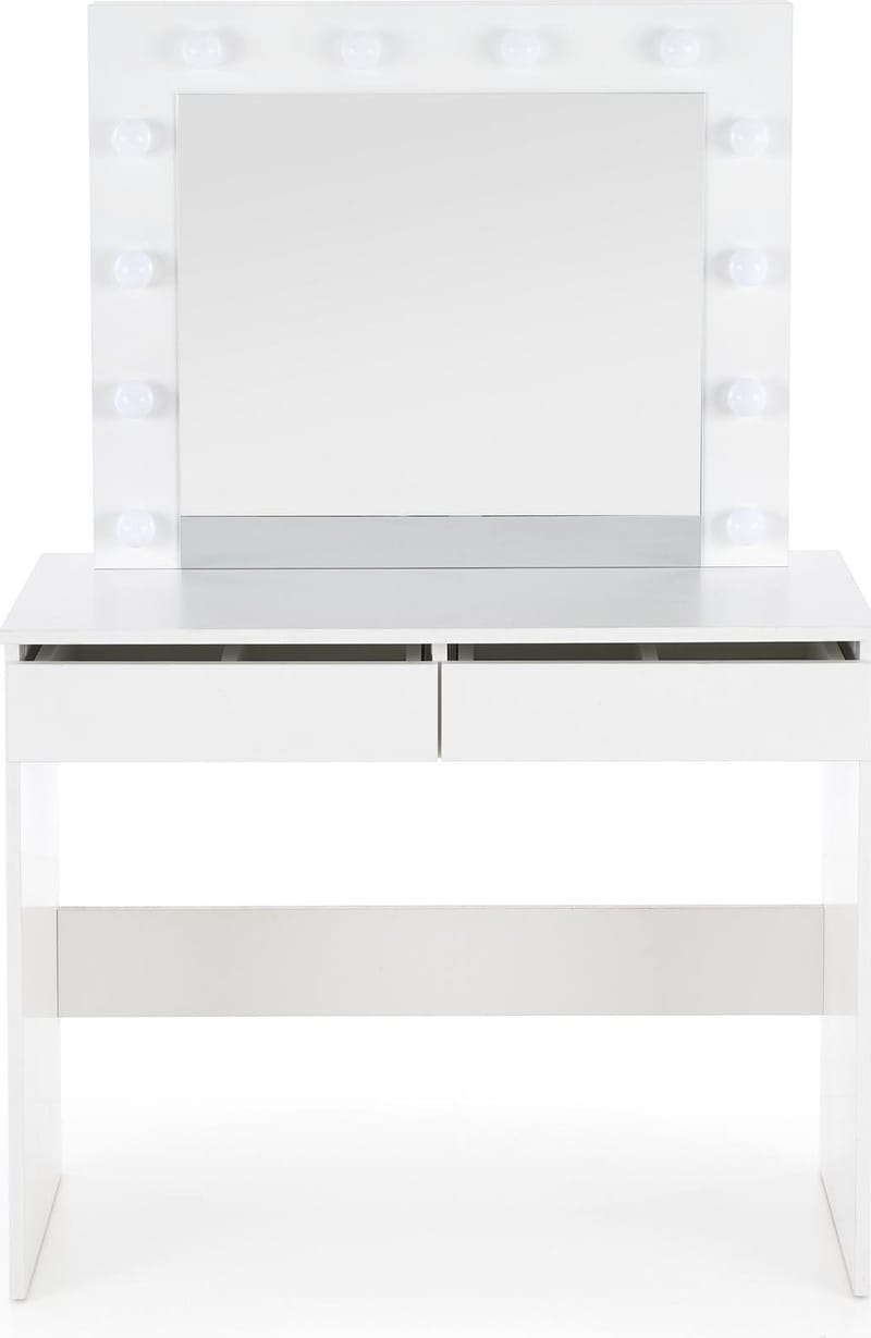 Facada vitt sminkbord med belysning 94 x 43 cm - Vit - Möbler - Bord & matgrupper - Sminkbord & toalettbord - Sminkbord med spegel