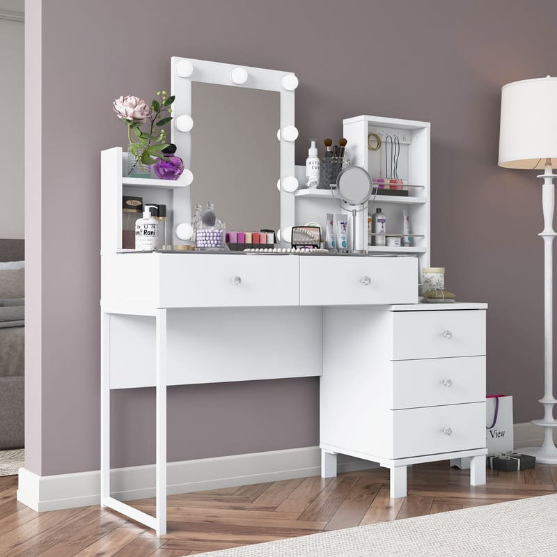 Jornes Sminkbord 120x136,8x40 cm - Vit - Möbler - Bord & matgrupper - Sminkbord & toalettbord