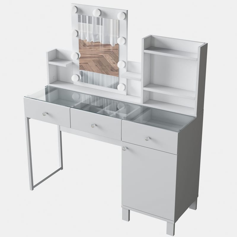 Jornes Sminkbord 120x136,8x40 cm - Vit - Möbler - Bord & matgrupper - Sminkbord & toalettbord
