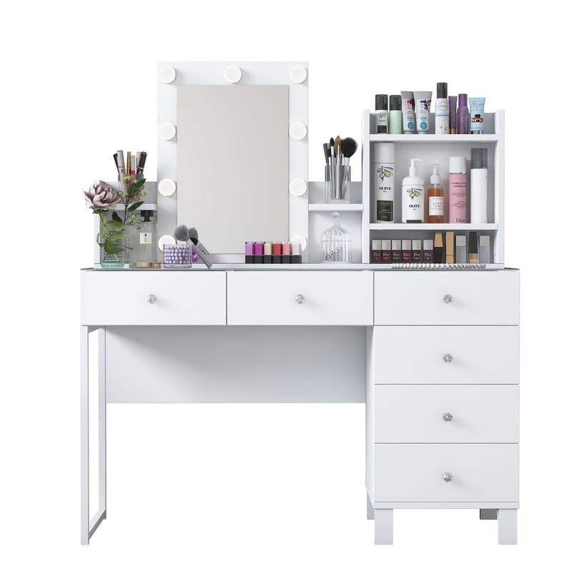 Jornes Sminkbord 120x136,8x40 cm - Vit - Möbler - Bord & matgrupper - Sminkbord & toalettbord