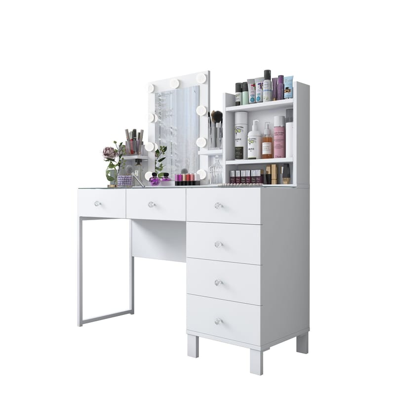 Jornes Sminkbord 120x136,8x40 cm - Vit - Möbler - Bord & matgrupper - Sminkbord & toalettbord