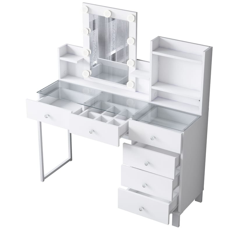 Jornes Sminkbord 120x136,8x40 cm - Vit - Möbler - Bord & matgrupper - Sminkbord & toalettbord