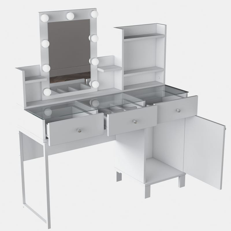 Jornes Sminkbord 120x136,8x40 cm - Vit - Möbler - Bord & matgrupper - Sminkbord & toalettbord