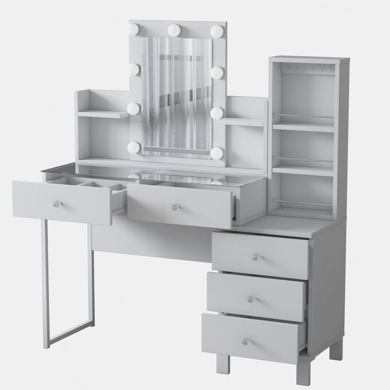 Jornes Sminkbord 120x136,8x40 cm - Vit - Möbler - Bord & matgrupper - Sminkbord & toalettbord