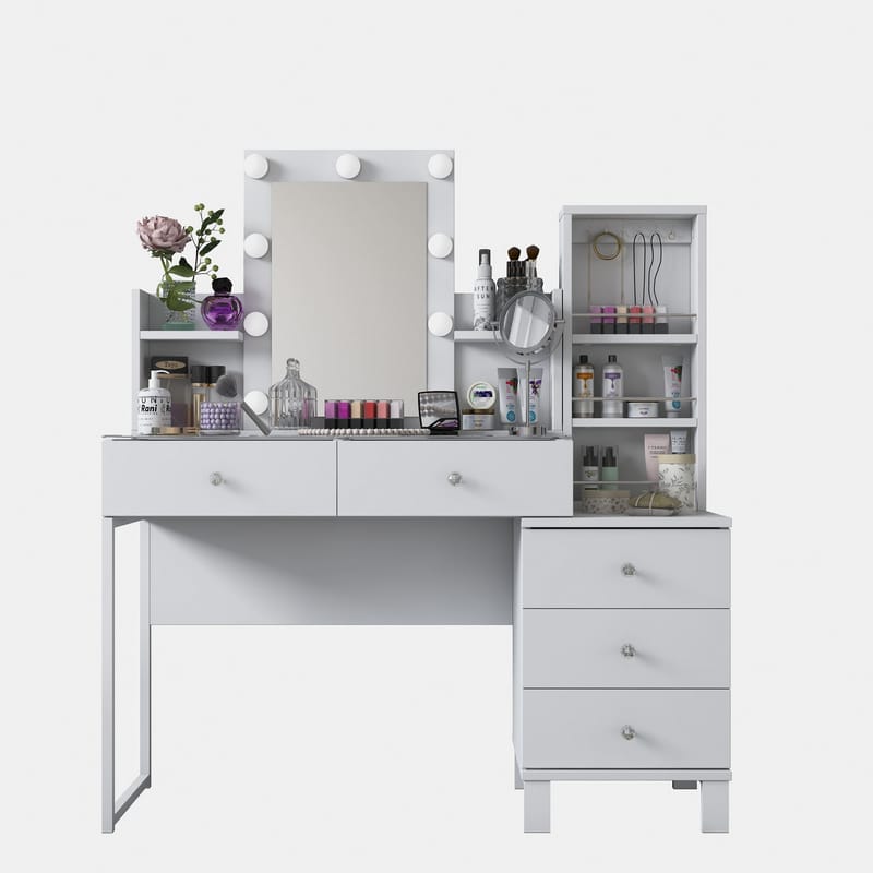 Jornes Sminkbord 120x136,8x40 cm - Vit - Möbler - Bord & matgrupper - Sminkbord & toalettbord