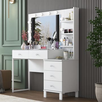 Kalvik Sminkbord 120x141,8x40 cm - Vit - Möbler - Bord & matgrupper - Sminkbord & toalettbord