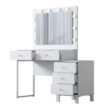 Kalvik Sminkbord 120x141,8x40 cm - Vit - Möbler - Bord & matgrupper - Sminkbord & toalettbord