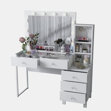 Kalvik Sminkbord 120x141,8x40 cm - Vit - Möbler - Bord & matgrupper - Sminkbord & toalettbord