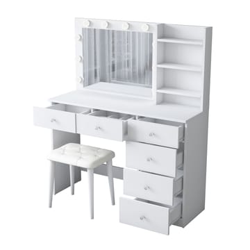 Kalvik Sminkbord 120x141,8x40 cm - Vit - Möbler - Bord & matgrupper - Sminkbord & toalettbord
