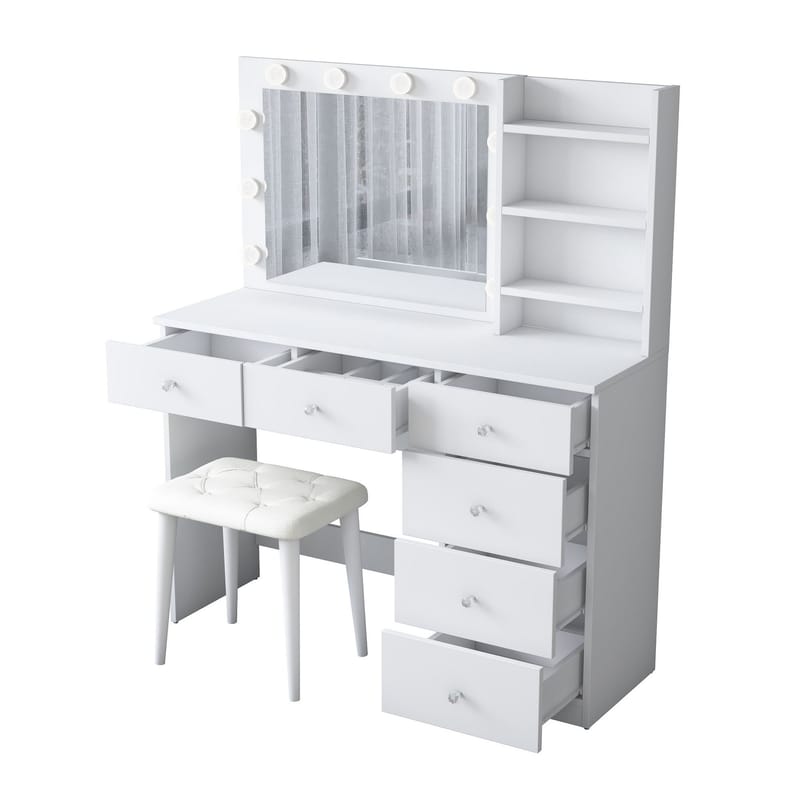 Kalvik Sminkbord 120x141,8x40 cm - Vit - Möbler - Bord & matgrupper - Sminkbord & toalettbord
