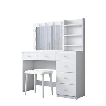 Kalvik Sminkbord 120x141,8x40 cm - Vit - Möbler - Bord & matgrupper - Sminkbord & toalettbord