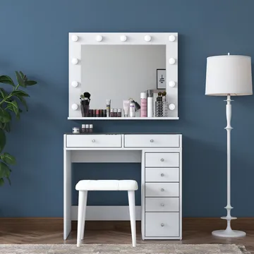 Kaolins Sminkbord 90x79,8x44,5 cm - Vit - Möbler - Bord & matgrupper - Sminkbord & toalettbord