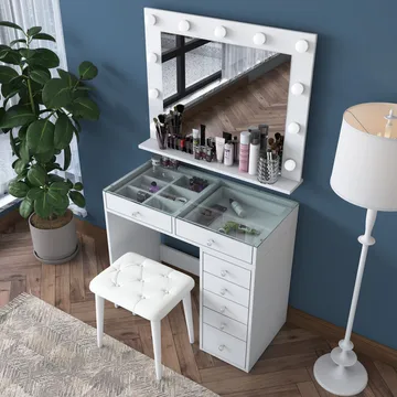 Kaolins Sminkbord 90x79,8x44,5 cm - Vit - Möbler - Bord & matgrupper - Sminkbord & toalettbord
