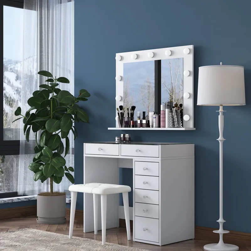 Kaolins Sminkbord 90x79,8x44,5 cm - Vit - Möbler - Bord & matgrupper - Sminkbord & toalettbord