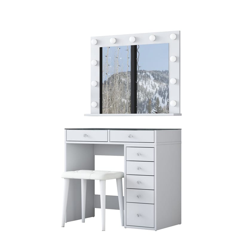 Kaolins Sminkbord 90x79,8x44,5 cm - Vit - Möbler - Bord & matgrupper - Sminkbord & toalettbord