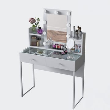 Keldan Sminkbord 90x136,8x40 cm - Vit - Möbler - Bord & matgrupper - Sminkbord & toalettbord