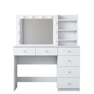 Lorvik Sminkbord 110x141,8x40 cm - Vit - Möbler - Bord & matgrupper - Sminkbord & toalettbord