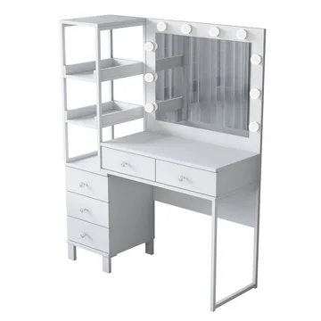 Lorvik Sminkbord 110x141,8x40 cm - Vit - Möbler - Bord & matgrupper - Sminkbord & toalettbord