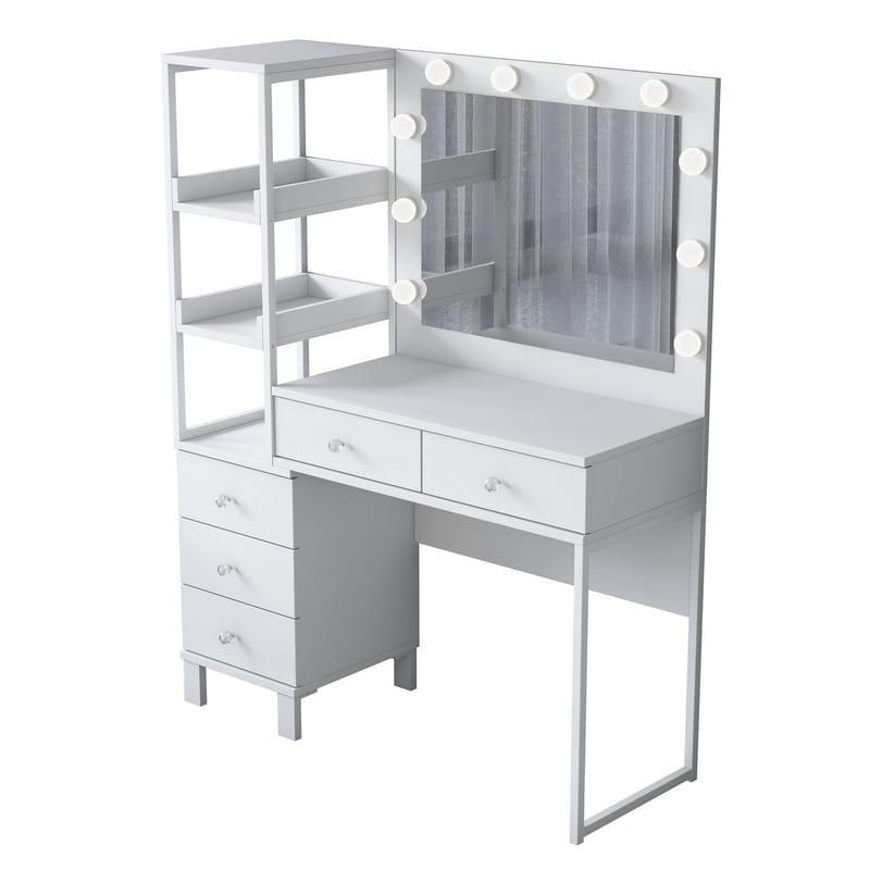 Lorvik Sminkbord 110x141,8x40 cm - Vit - Möbler - Bord & matgrupper - Sminkbord & toalettbord