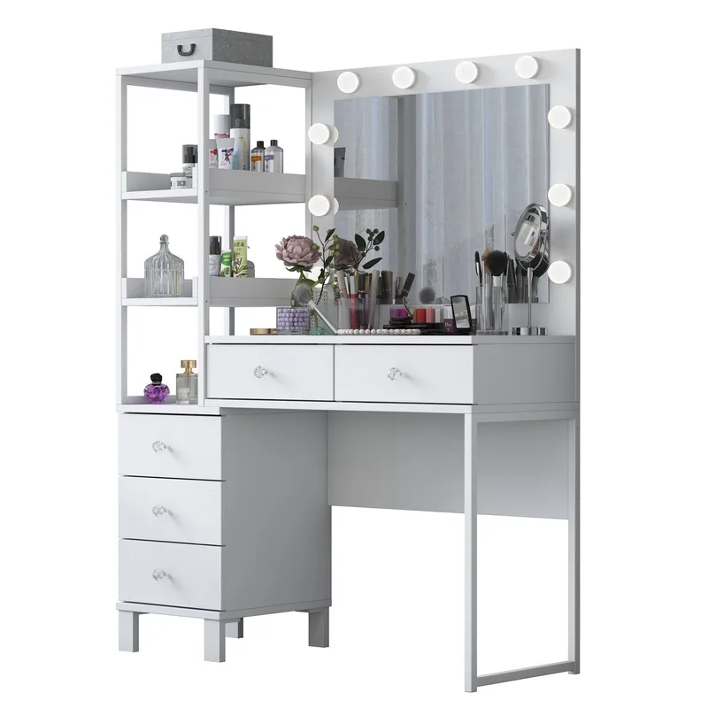 Lorvik Sminkbord 110x141,8x40 cm - Vit - Möbler - Bord & matgrupper - Sminkbord & toalettbord