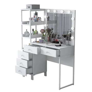 Lorvik Sminkbord 110x141,8x40 cm - Vit - Möbler - Bord & matgrupper - Sminkbord & toalettbord